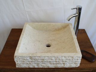 Aufsatzwaschbecken 45x45 Waschbecken Naturstein Marmor Restposten