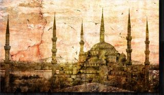 ISTANBUL BILD AUF LEINWAND,120cm x 70cm,TÜRKEI,ISLAM,NEU,MOSCHEE,906b