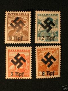 Österreich, 3.Reich ,WW2, 568, 573   575 Hakenkreuz Aufdruck ** 1A