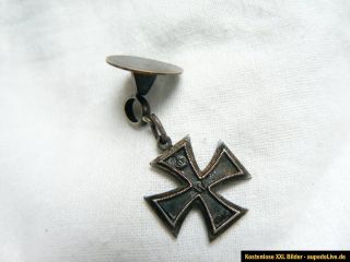 Miniatur 17mm Eisernes Kreuz 1914 Silber 800 TOP 