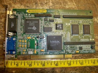Matrox MGA MIL/2/G2 29596 A 576 05 Graphics VGA DVI PCI Video Card