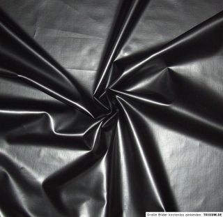 schwarzer Stoff gummiartig beschichtet wie Latex elastisch 155cm breit