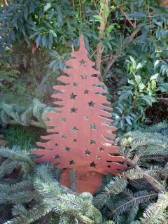 Tanne aus Metall, Weihnachtsbaum, Edelrost, Rost, 60 cm hoch