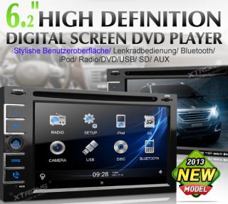 TD605 7 TFT DVD 2DIN DOPPEL DIN AUTORADIO TOUCH BLUETOOTH TV  HD