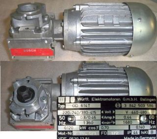 Bosch WEG Getriebemotor OD 614 T 3842503067 3842503586
