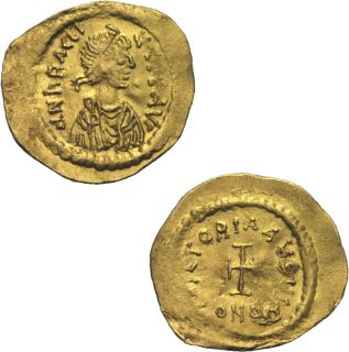 Heraclius Gold Tremissis Konstantinopel 610 613 Victoria Krueckenkreuz