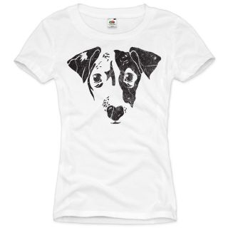 Vintage Dog T Shirt Hund Haustier Tier Gesicht jack russel terrier