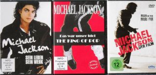 Dreierpack   DVD   Michael Jackson   NEU (Sein Leben sein Werk) Dokus