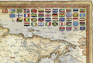 ZIGIC Rajko~World Executive Map (Antike Weltkarte)~103x147cm inkl