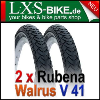2x Rubena Walrus V 41 28x1.75  47 622 Fahrrad Reifen schwarz 1Paar