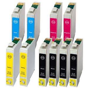 Farbset 10 Tintenpatronen XL EcoSerie für Epson Stylus SX130 TE1281