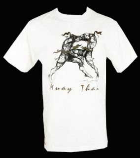 TW08 Knie Kampf Muay Thai Boxen T shirt S M L XL