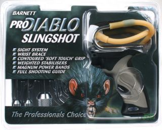 Ramsbottom   Barnett PRO DIABLO 2 Slingshot Catapult Sights + Ammo
