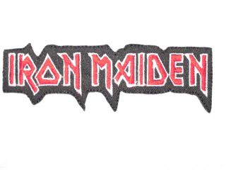 IRON MAIDEN Red Logo Iron On Patch 