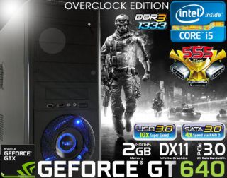 Intel I5 3450 K 4x4 100 Mhz Geforce GT 640 2GB 8 GB Ram USB 3 0 Gaming