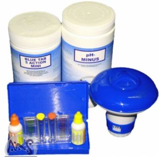 Blue Tab 5 Action® PFLEGESET PH Chlor Wassertester Spa