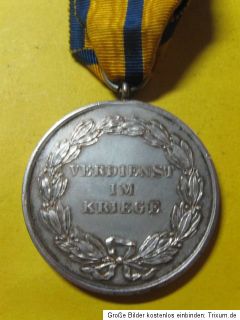 Militär Auszeichnung Orden Medaille versilbert Verdienst im Kriege