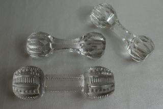 Glas Messerbänke Messerbänkchen Kristallglas Handarbeit