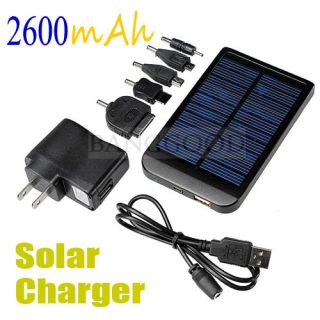 2600mAh Solar External Battery Power Charger for iPhone 4 4S Samsung