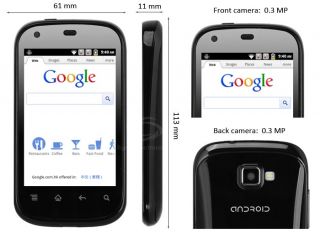 i667 Dual Sim Handy Smartphone Android 2.3 Kapazitiver 3,5