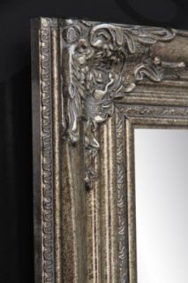 Spiegel Wandspiegel Barock Design antik silber 55x45 NEU