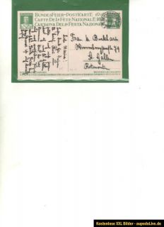 Ganzsache Schweiz,Bundesfeier Postkarte 1916 am 29.7.1916 gelaufen