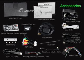 ES666US 7 HD Car DVD Player + WiFi 3G Andorid PAD GPS