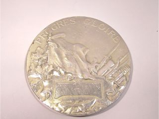 Medaille Lanz Frankreich Labor 1910 Bronze/versilbert