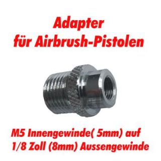 Airbrush Pistole Schlauch Adapter M5 1/8 Zoll Airbrushschlauch