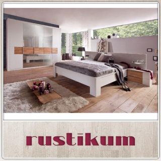 Schlafzimmer weiß komplett Bett 180x200 MDF Holz Möbel Neu 82738