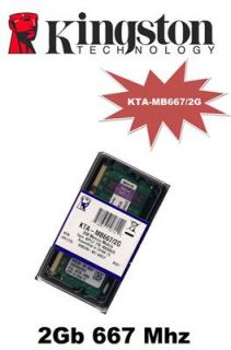 Kingston 2Gb SoDimm 667 Mhz KTA MB667 2G Notebook Apple Mac Ram