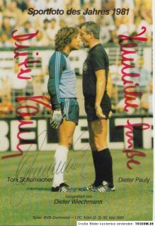 Toni Schumacher / Dieter Pauly 1.FC Köln AK 1981 TOP Original