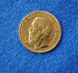 10,  Mark Gold Baden Friedrich 1873 G (684)