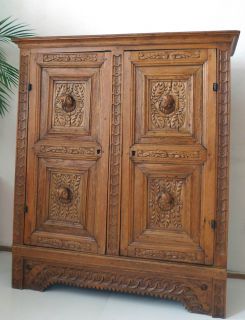 rare and beautiful original Flemish Renaissance Cabinet Schrank 1550