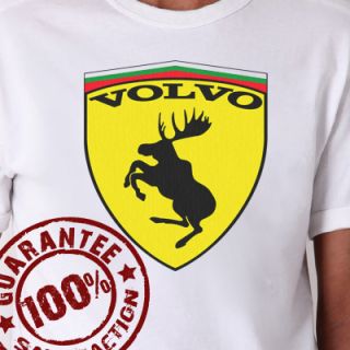 Volvo Ferrari Funny Rally Racing T Shirt #696