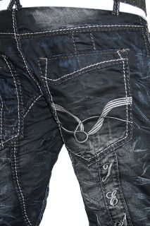 KOSMO LUPO Designer Jeans Herren Hose Cargo Style Clubwear Schwarz