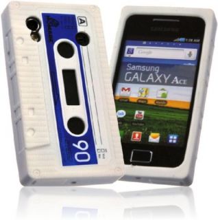 Samsung Galaxy Ace S5830 Retro Kassette Silikon Hülle Case Tasche