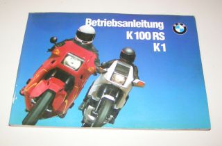 Betriebsanleitung BMW K 100 RS / BMW K1 Stand 1989