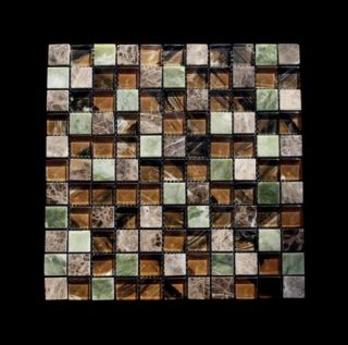 Badfliese Glasmosaik Naturstein Fliesen Mosaik 8mm Glas und Marmor 012