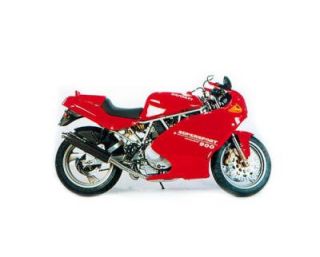 BOS Auspuff Rund für Ducati 900 SS, 1991 1997, Alu