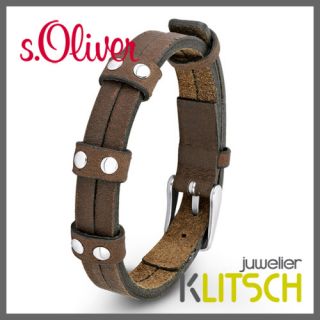 Oliver Schmuck Herren Armband Leder braun SO693 400510 UVP 29,95