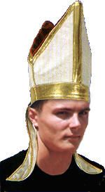 Bischoffsmütze Mütze für Bischoff Papst Nikolaus Mitra