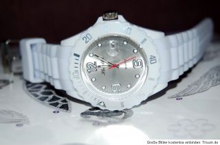 NEU Stealth Uhr weiß Datumsanzeige Silikon Armband Sommer Trend watch