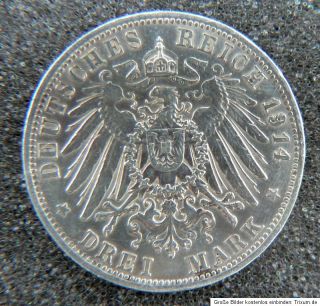Kaiserreich 9 Münzen Silber 2 Mark , 3 Mark , 5 Mark Bremen / Hessen