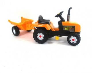 Traktor Kindertraktor Kinderbagger Bagger orange 716 b NEU OVP