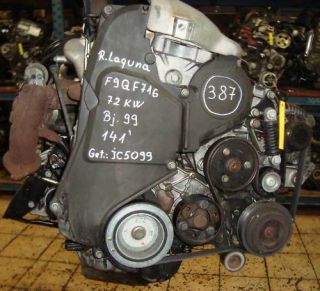 Motor Renault Laguna 1,9DTI MotorkennbuchstabenF9Q716 72KW & Bj.99