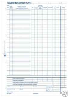Avery Zweckform 741 Reisekostenabr echnung