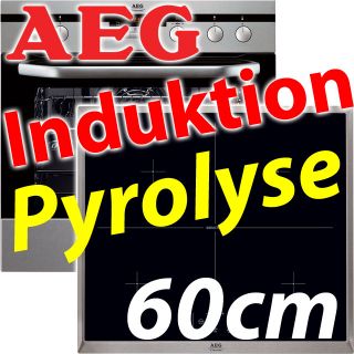 AEG E 55.740 MX EDELSTAHL HERD SET INDUKTION PYROLYSE 