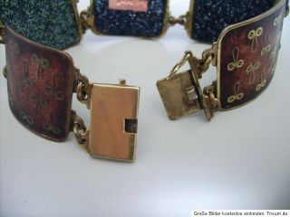 PERLI vintage EMAILLE ARMBAND bracelet enamel 30er 40er BUNGE