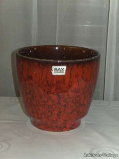 Schöner Übertopf rot schwarz marmoriert BAY Keramik 70e